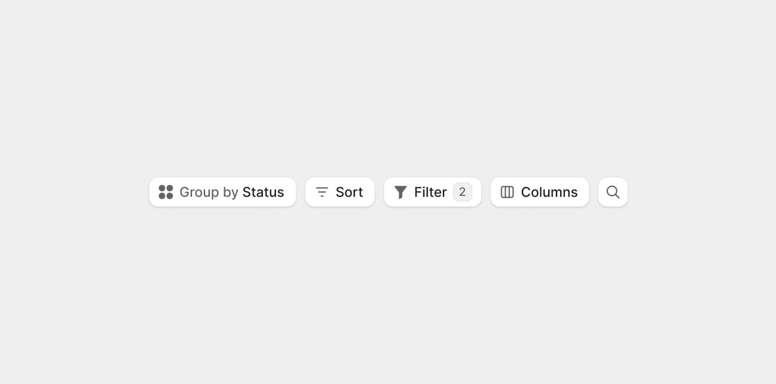 Table Filter Buttons