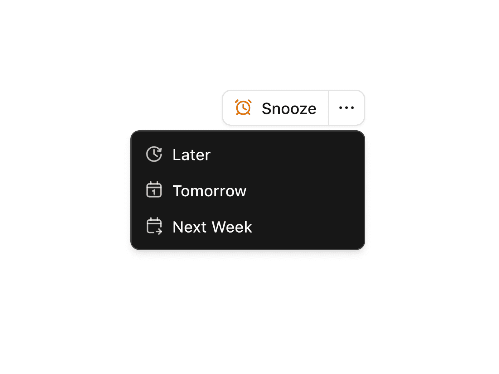 Snooze Dropdown